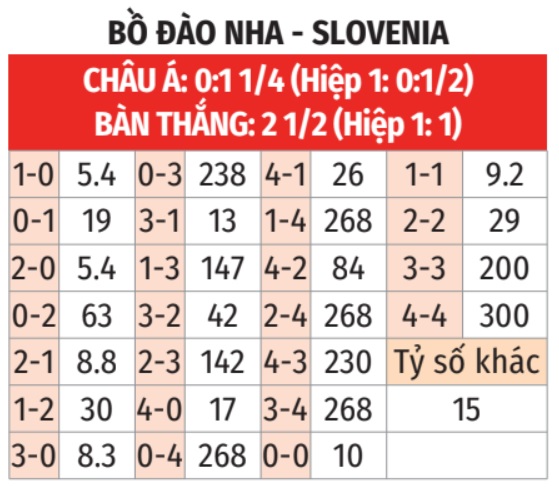 Soi tỷ lệ Bồ Đào Nha vs Slovenia (2h ngày 2/7), vòng 1/8 EURO 2024- Ảnh 2.