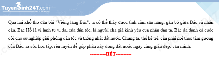 Đáp án đề thi tuyển sinh lớp 10 môn Ngữ văn Bình Phước năm 2024- Ảnh 6.