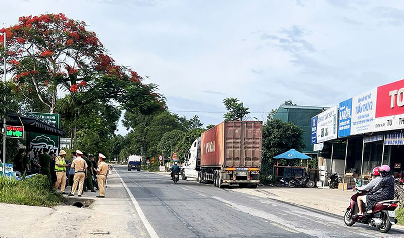 Hiện trường vụ tai nạn - Ảnh: Báo Hà Tĩnh.