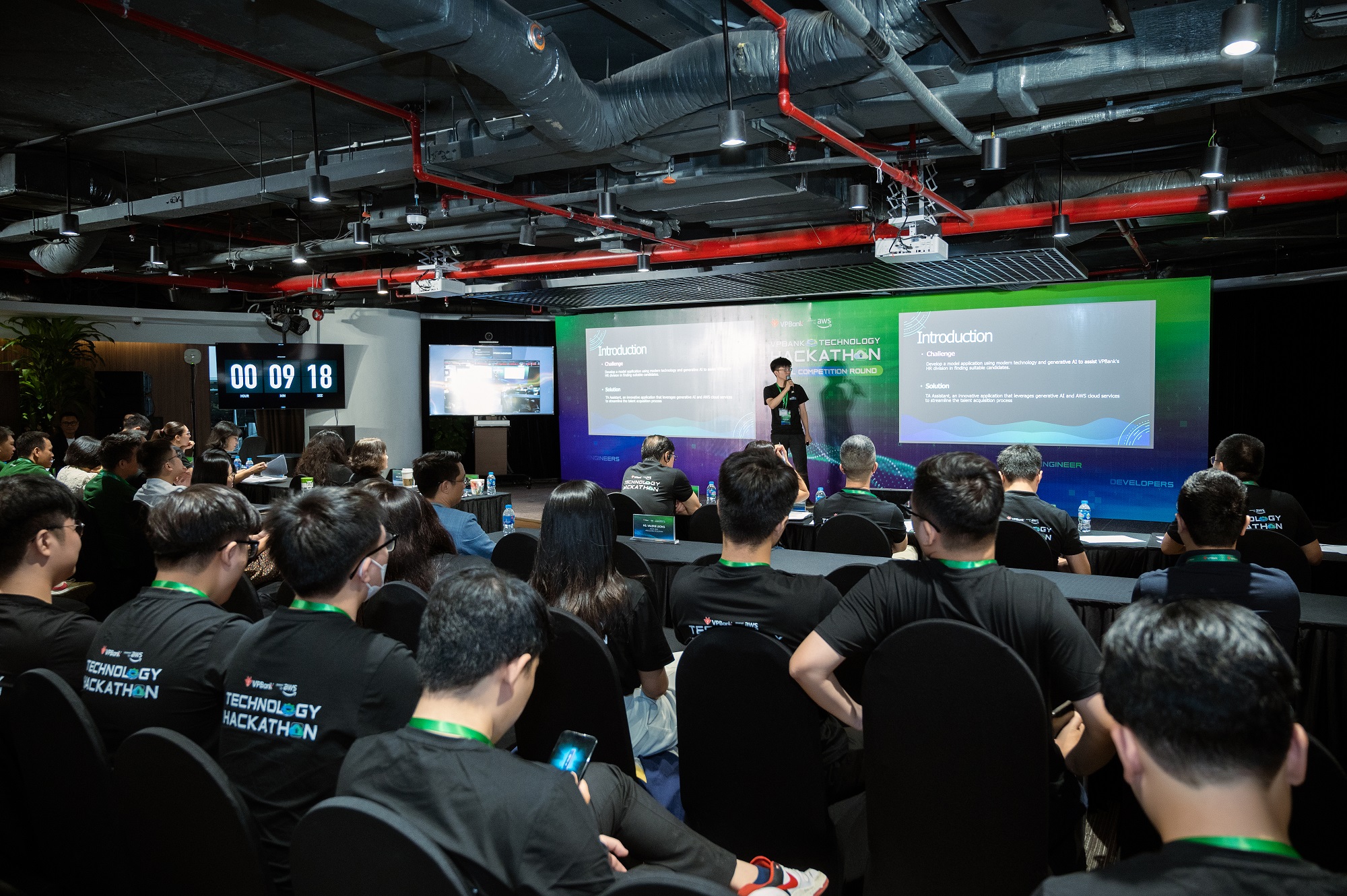 Vòng Chung kết cuộc thi VPBank Technology Hackathon 2024.