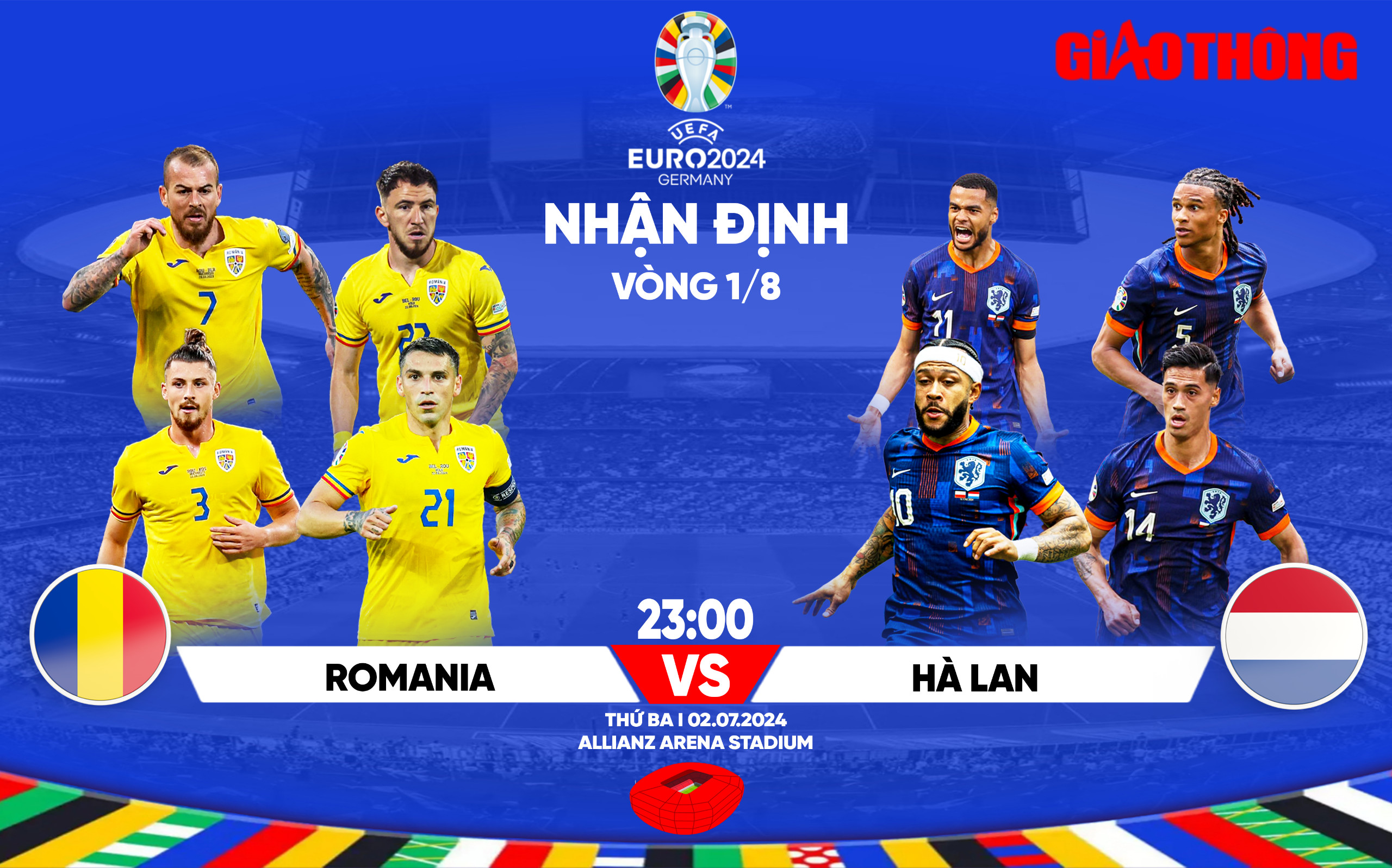 Nhận định, dự đoán kết quả Hà Lan vs Romania (23h ngày 2/7), vòng 1/8 EURO 2024- Ảnh 1.