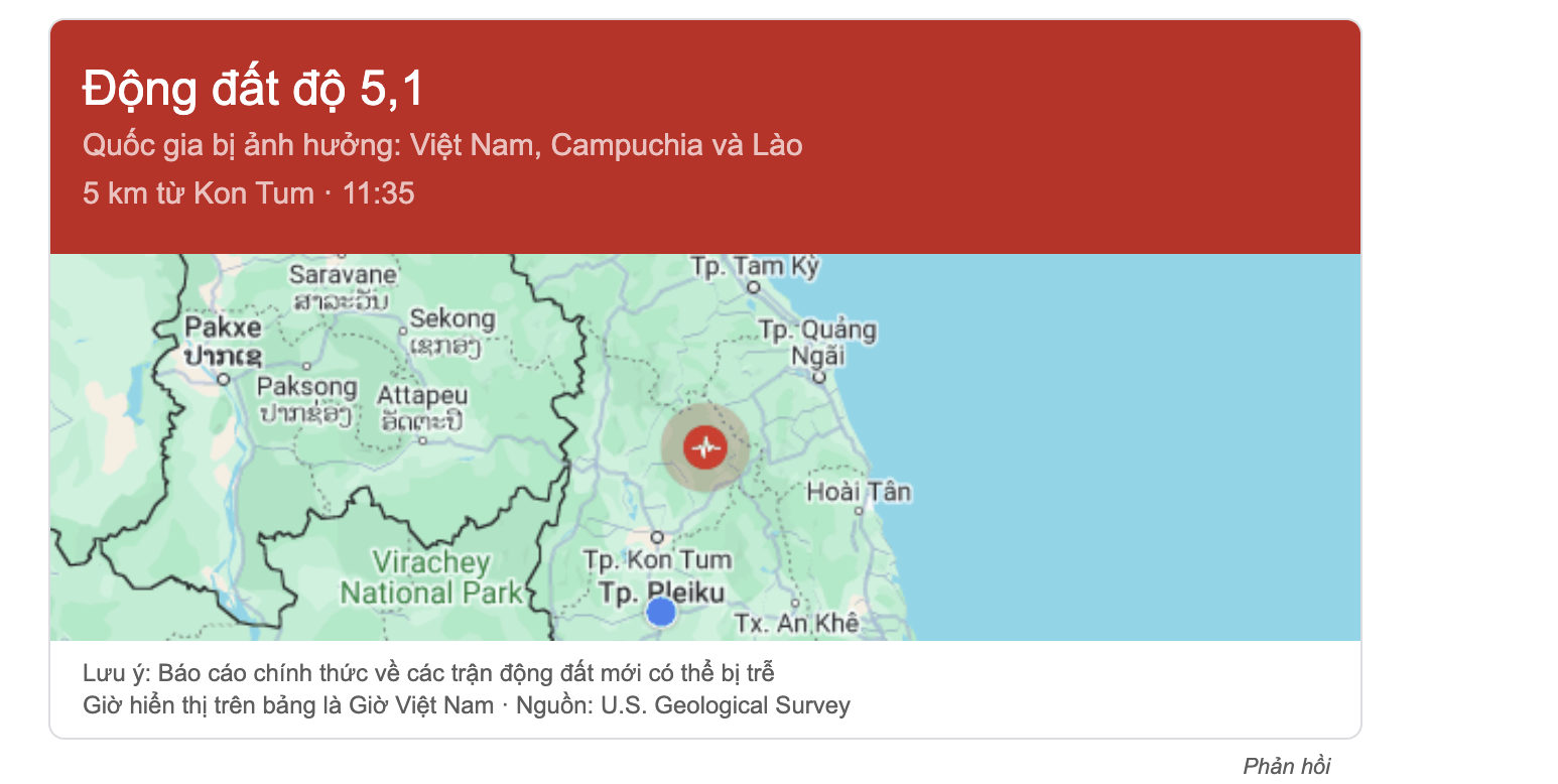 Liên tiếp động đất tại Kon Tum, người dân nhiều tỉnh miền Trung cũng thấy rung lắc- Ảnh 2.