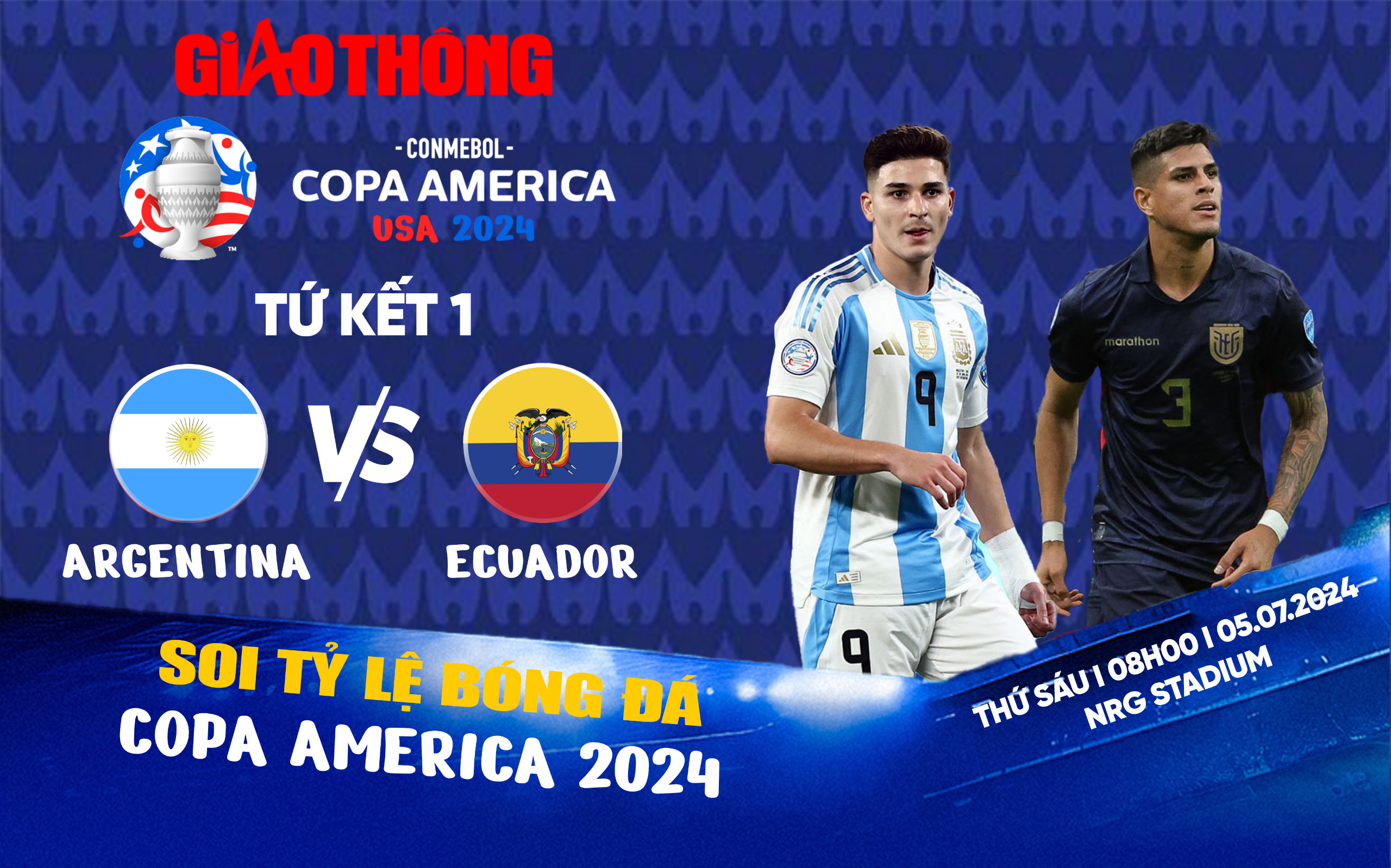 Soi tỷ lệ Argentina vs Ecuador (8h ngày 5/7), tứ kết Copa America 2024- Ảnh 1.