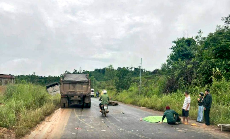 Hiện trường vụ tai nạn.