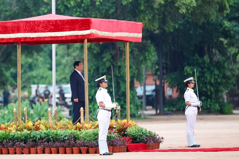 Lễ đón trọng thể Thủ tướng Phạm Minh Chính lần đầu thăm cấp Nhà nước Ấn Độ- Ảnh 5.