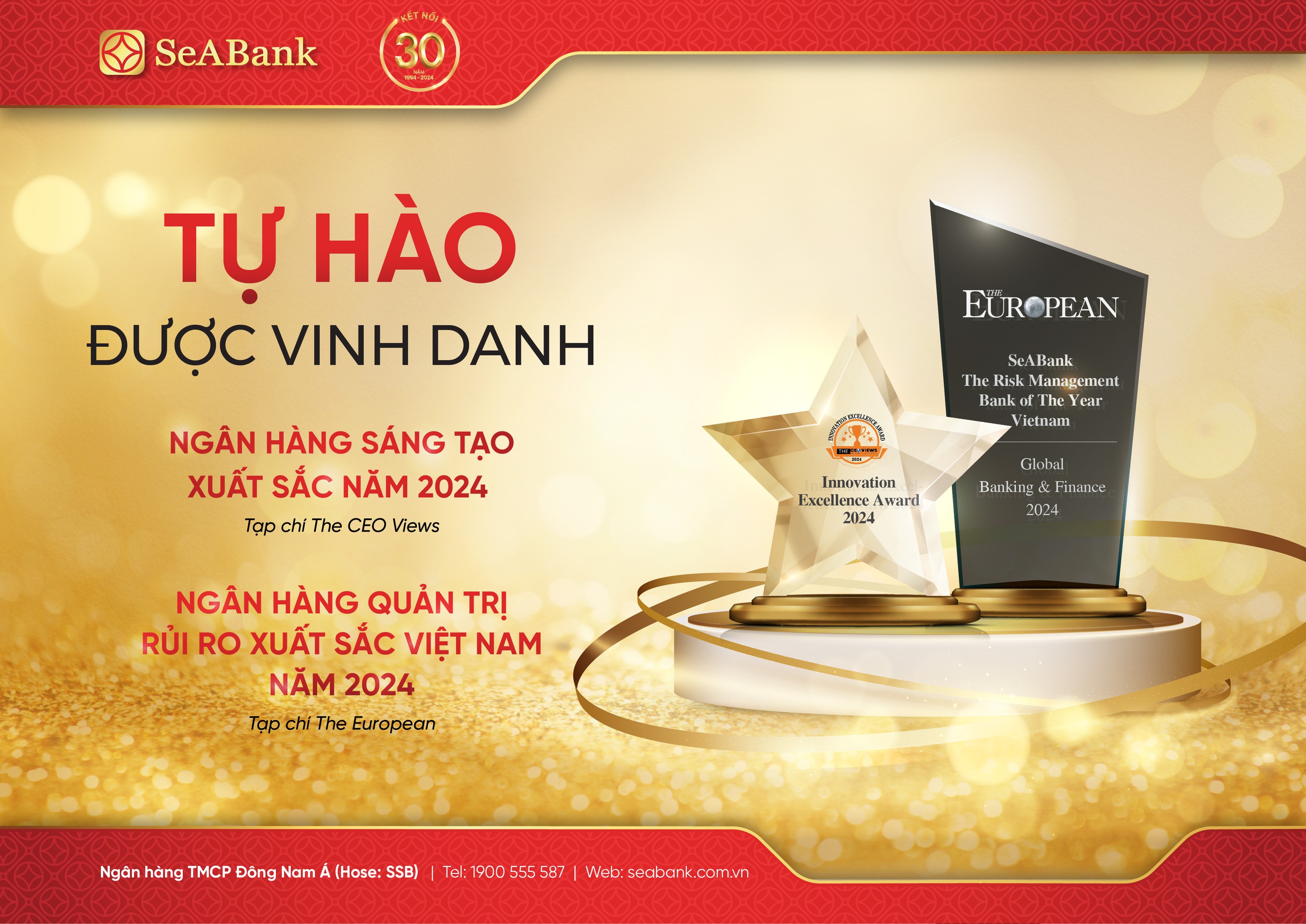 SeABank được vinh danh Ngân hàng Quản trị rủi ro xuất sắc và Ngân hàng sáng tạo xuất sắc- Ảnh 1.