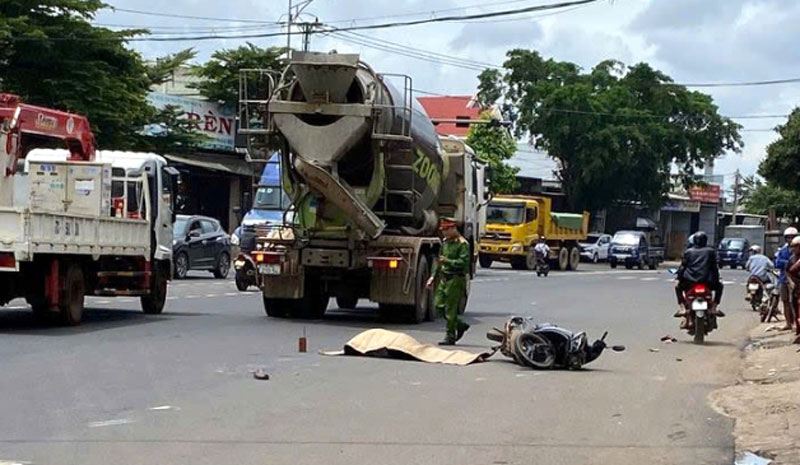 Hiện trường vụ tai nạn.