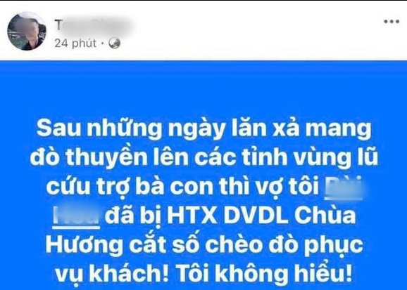 Bác thông tin cắt suất chở khách các chủ đò Chùa Hương vừa đi cứu trợ ở Thái Nguyên- Ảnh 1.