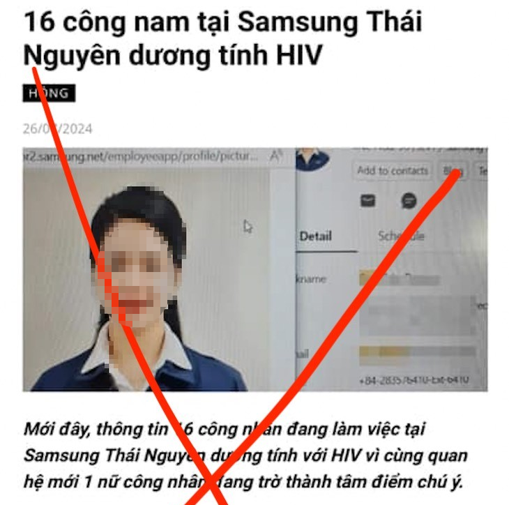 Đăng tin thất thiệt "Nữ công nhân Samsung nhiễm HIV", Facebooker nộp phạt 7,5 triệu- Ảnh 1.