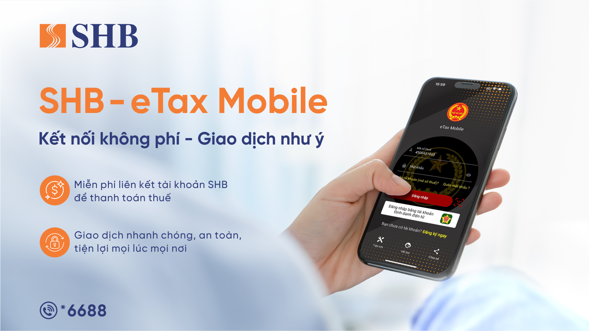 Nộp thuế trực tuyến dễ dàng qua eTax Mobile với SHB- Ảnh 1.