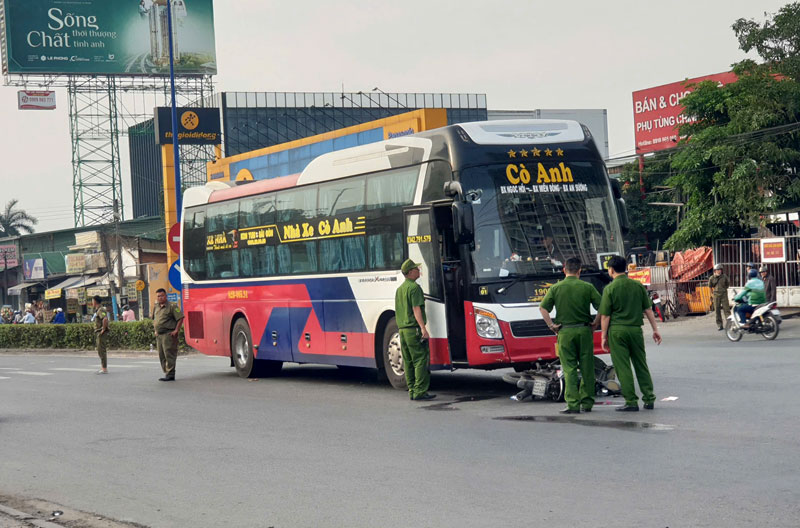 Hiện trường vụ tai nạn.