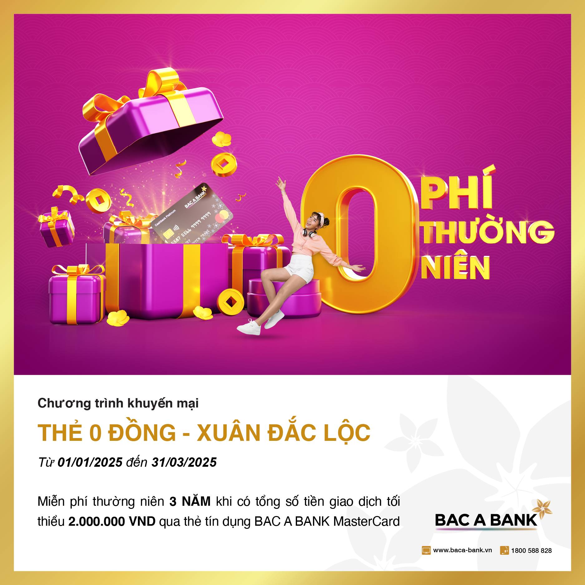 Sắm Tết thảnh thơi cùng thẻ tín dụng BAC A Bank, nhận thêm 3 năm miễn phí thường niên- Ảnh 2.