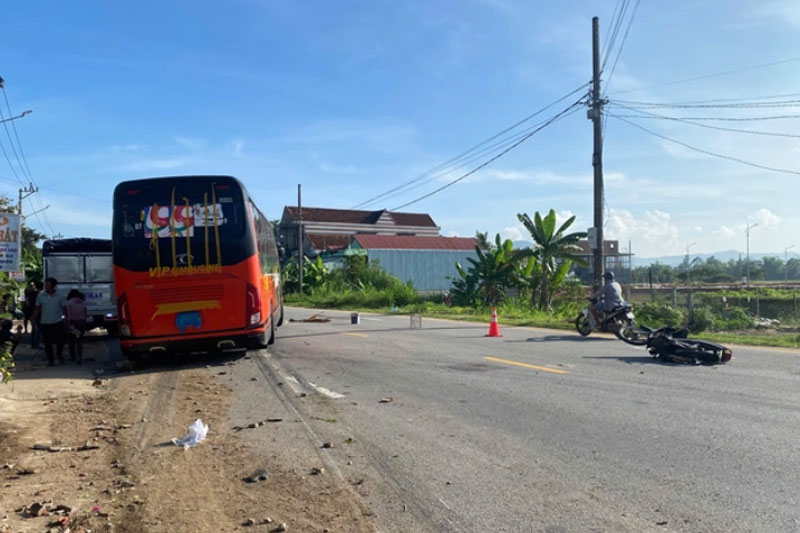 Hiện trường vụ tai nạn - Ảnh:NC. Hiện trường vụ tai nạn - Ảnh:NC.