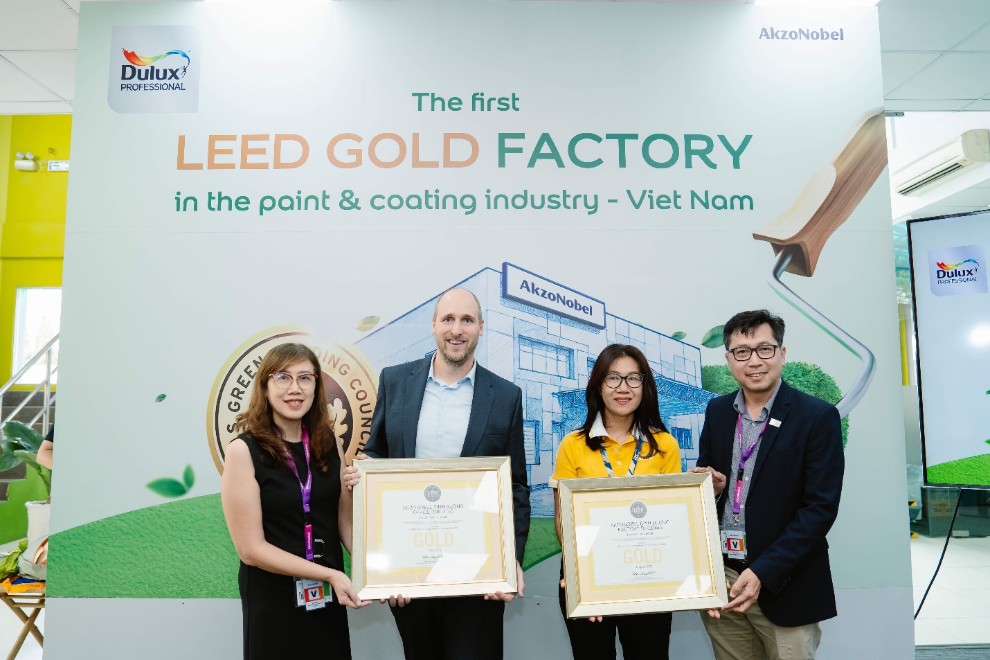 Nhà máy AkzoNobel tại Bình Dương chính thức nhận chứng chỉ LEED Gold- Ảnh 1. Nhà máy AkzoNobel tại Bình Dương chính thức nhận chứng chỉ LEED Gold- Ảnh 1.