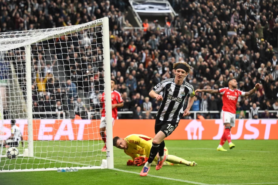 Harvey Barnes tỏa sáng, Newcastle vùi dập Benfica tại Champions League- Ảnh 1.