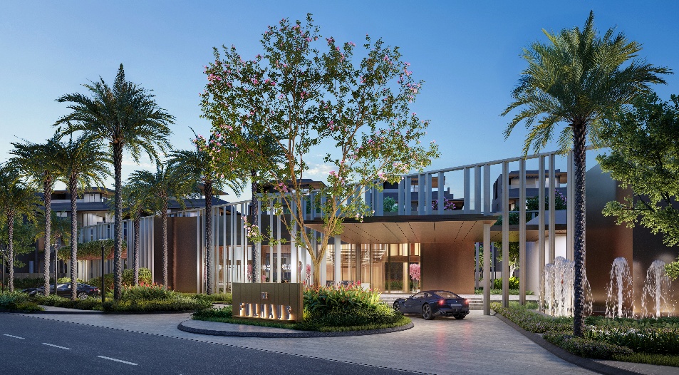 CapitaLand Development đạt mốc 91% căn được bán tại The Fullton Edition- Ảnh 3. A building with trees and a parking lot AI-generated content may be incorrect.