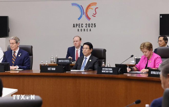 Chủ tịch nước Lương Cường đề xuất ba trọng tâm với APEC- Ảnh 2. Chủ tịch nước Lương Cường đề xuất ba trọng tâm với APEC- Ảnh 2.