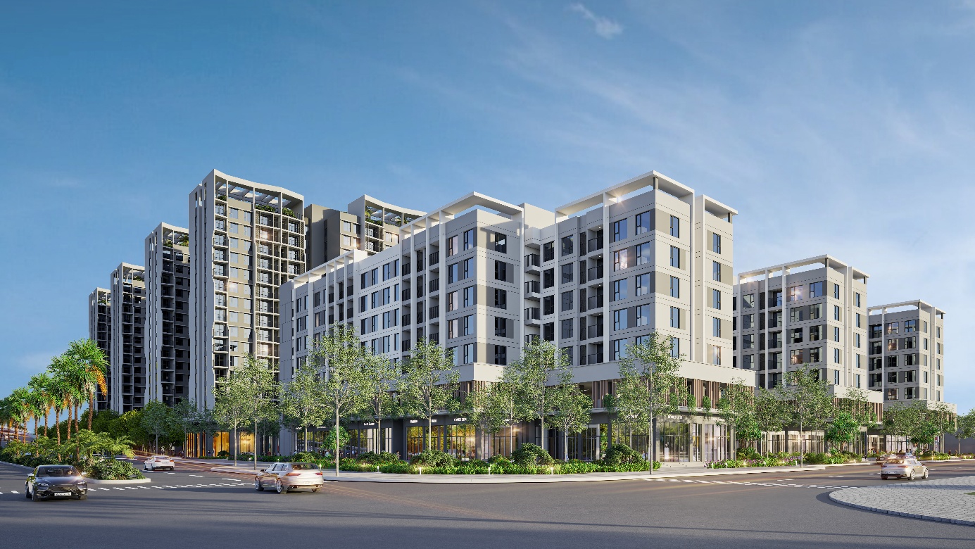 HUD với dấu ấn phát triển đô thị và nhà ở xã hội- Ảnh 3. A building with trees around it  AI-generated content may be incorrect.