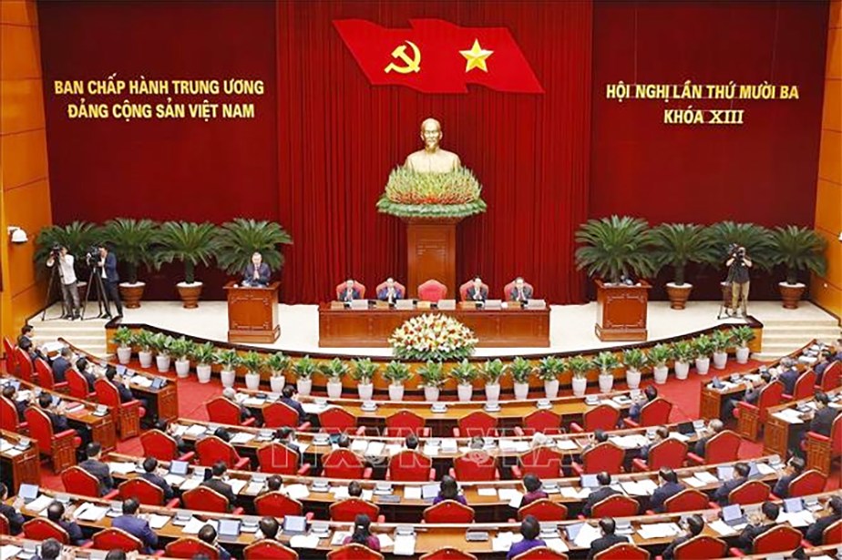 Thông cáo báo chí ngày làm việc thứ hai Hội nghị Trung ương 13 khóa XIII- Ảnh 1.
