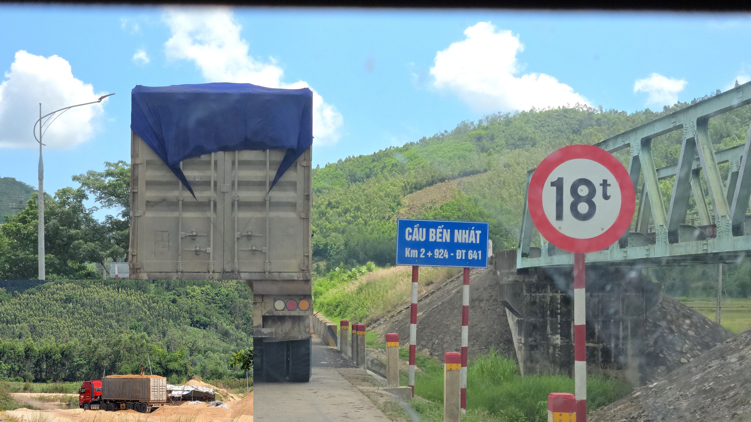 Đắk Lắk: Cầu yếu cấm tải trên 18 tấn "oằn mình" gánh đoàn xe đầu kéo, xe container- Ảnh 1. Đắk Lắk: Cầu yếu cấm tải trên 18 tấn "oằn mình" gánh đoàn xe đầu kéo, xe container- Ảnh 1.