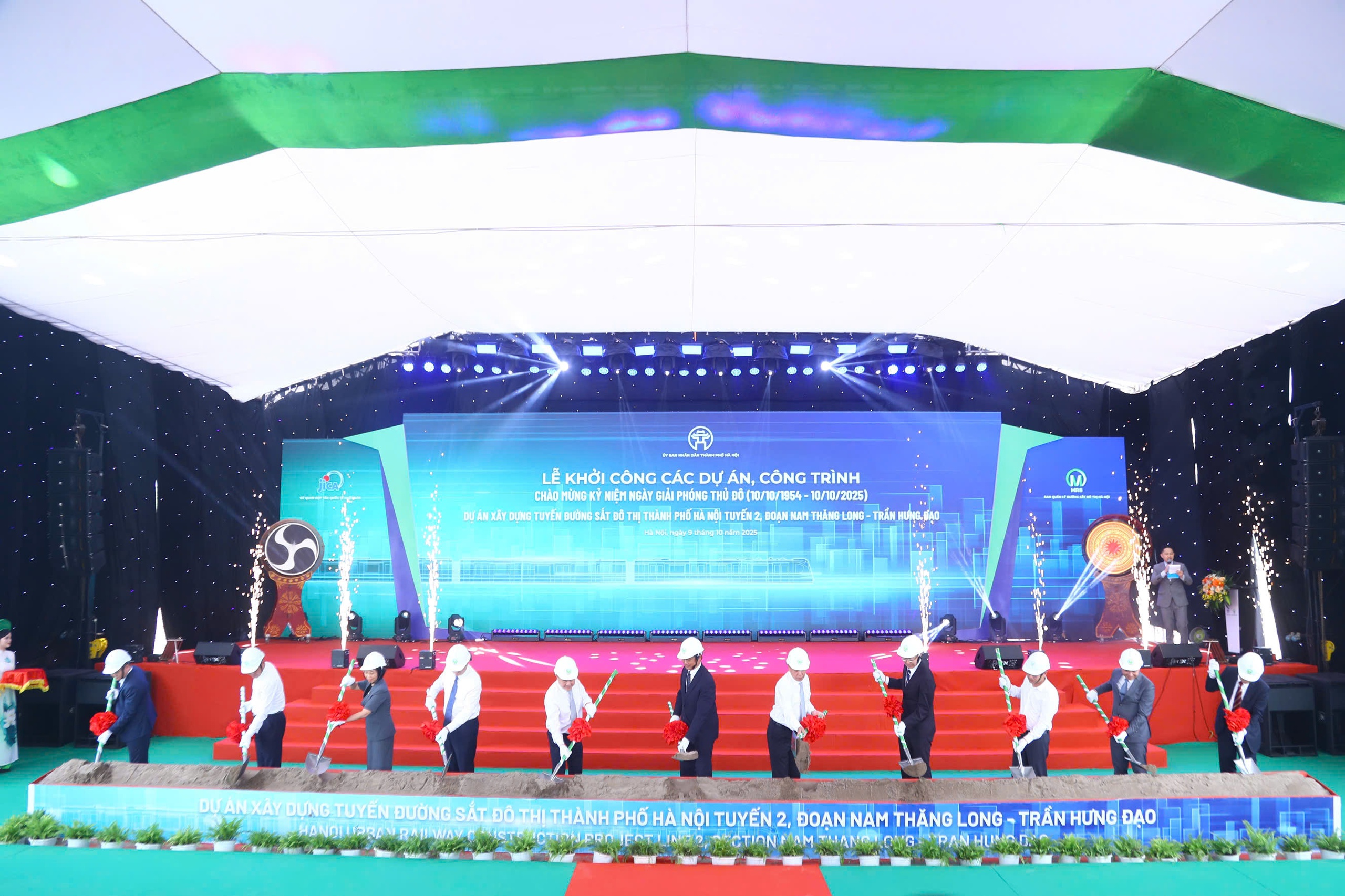 Hà Nội chính thức khởi công tuyến đường sắt đô thị số 2 Nam Thăng Long - Trần Hưng Đạo- Ảnh 1.
