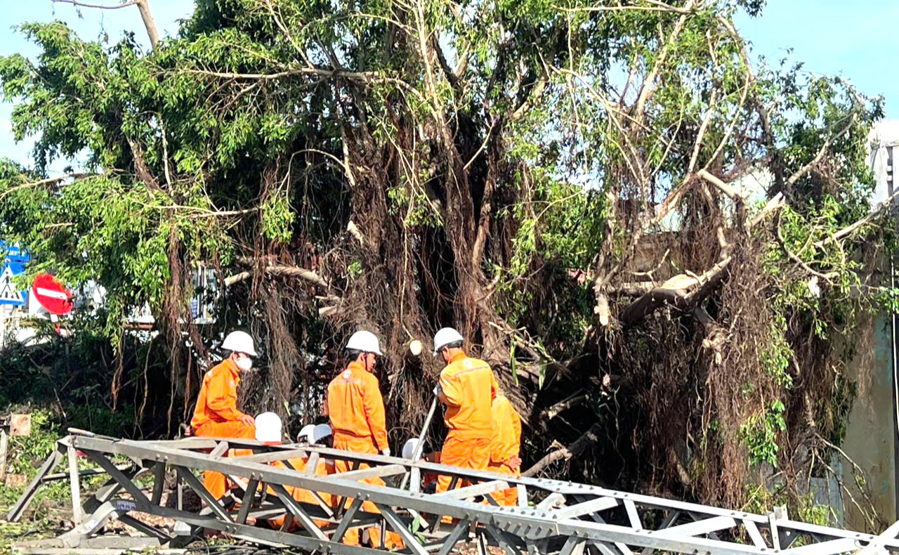 Gia Lai: Gần 90% khách hàng vùng tâm bão 13 đã có điện trở lại- Ảnh 2. Gia Lai: Gần 90% khách hàng vùng tâm bão 13 đã có điện trở lại- Ảnh 2.