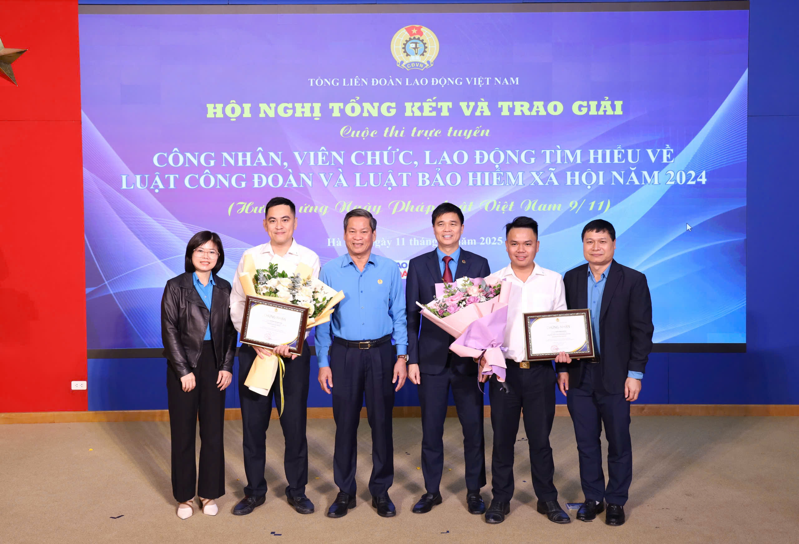 Hai đoàn viên ngành Xây dựng được vinh danh tại Cuộc thi tìm hiểu Luật Công đoàn và BHXH- Ảnh 1.