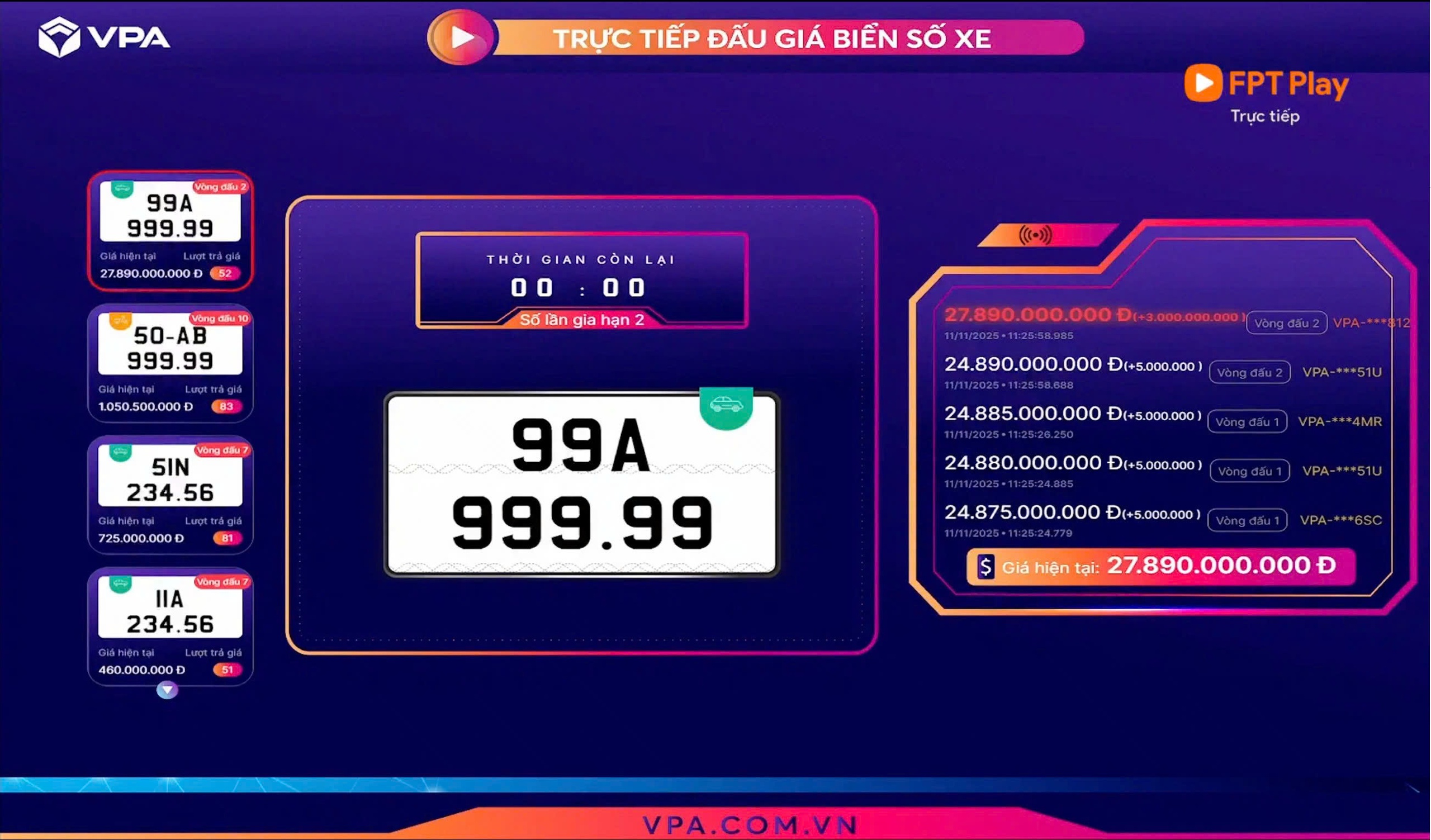 Biển số ô tô "ngũ quý" 99A - 999.99 trúng đấu giá hơn 27,8 tỷ đồng- Ảnh 1.