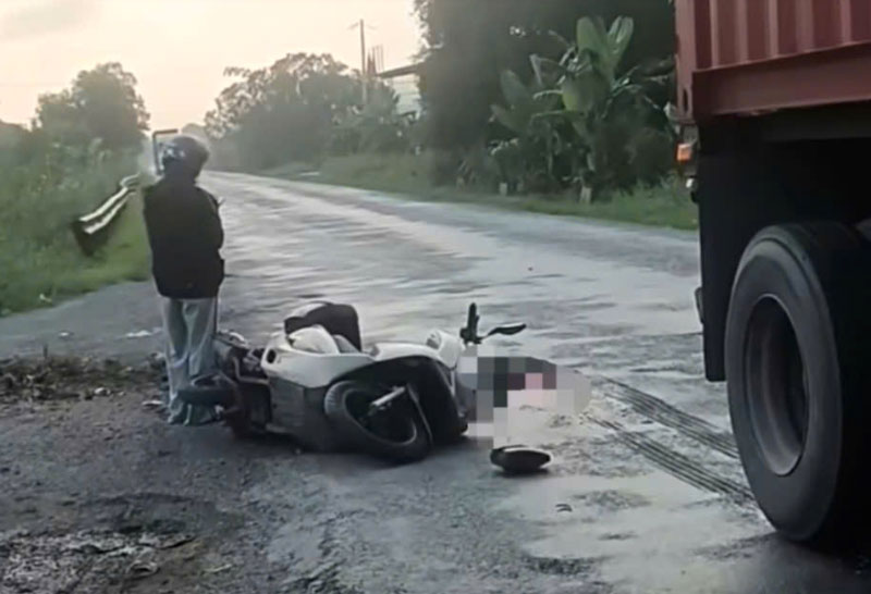 Hiện trường vụ tai nạn - Ảnh: AD.