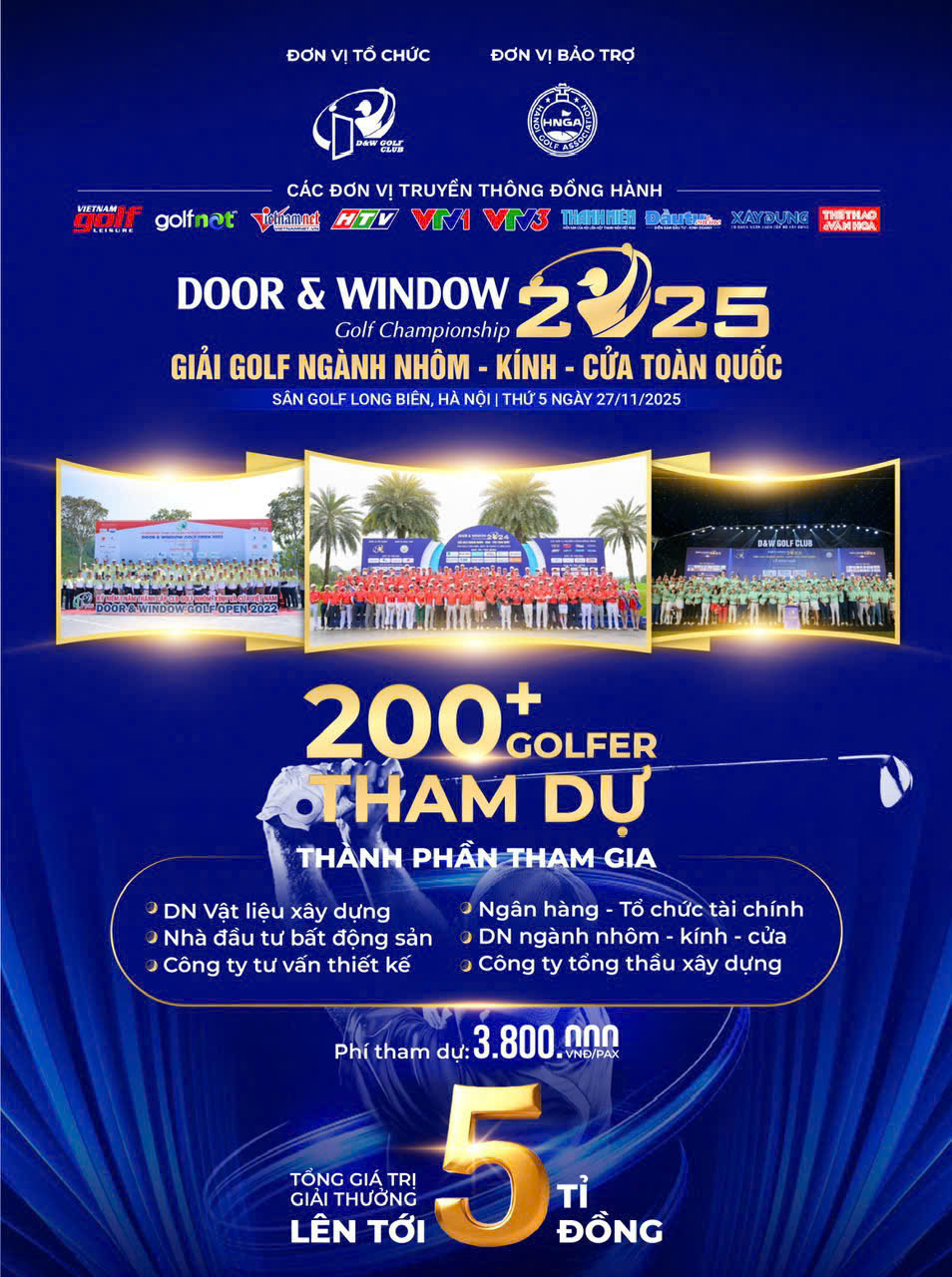 Door & Window Golf Championship 2025 chuẩn bị khởi tranh với giải thưởng gần 5 tỷ đồng- Ảnh 1. Door & Window Golf Championship 2025 chuẩn bị khởi tranh với giải thưởng gần 5 tỷ đồng- Ảnh 1.