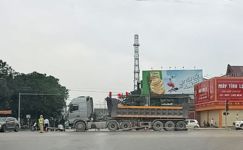 Hiện trường vụ tai nạn.