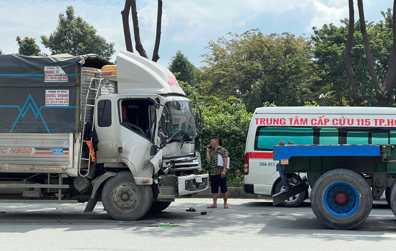 Hiện trường vụ tai nạn.