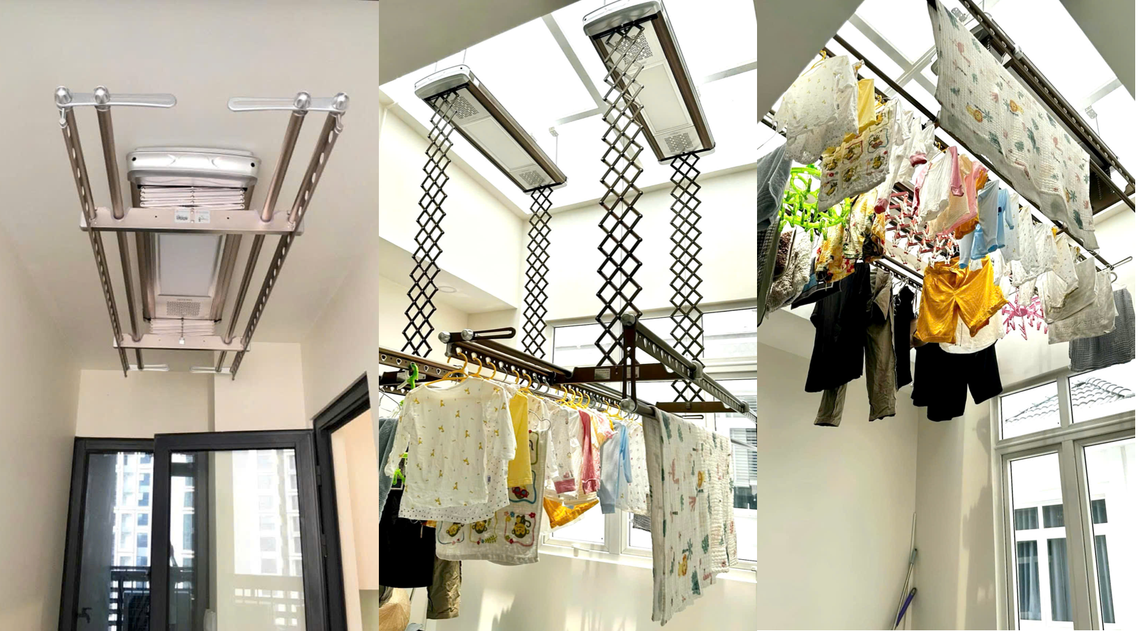 Giàn phơi thông minh tối ưu hóa không gian ban công chật hẹp- Ảnh 1.