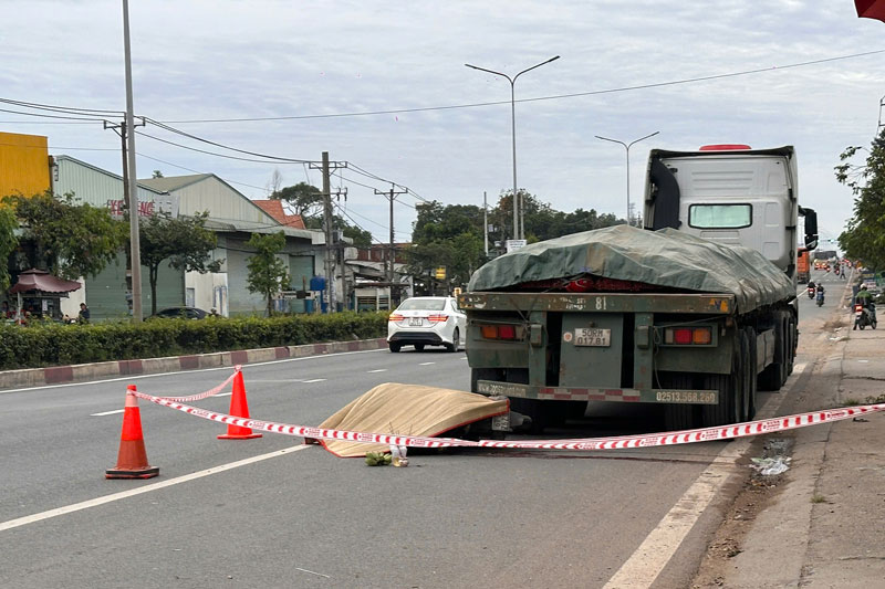 Hiện trường vụ tai nạn.