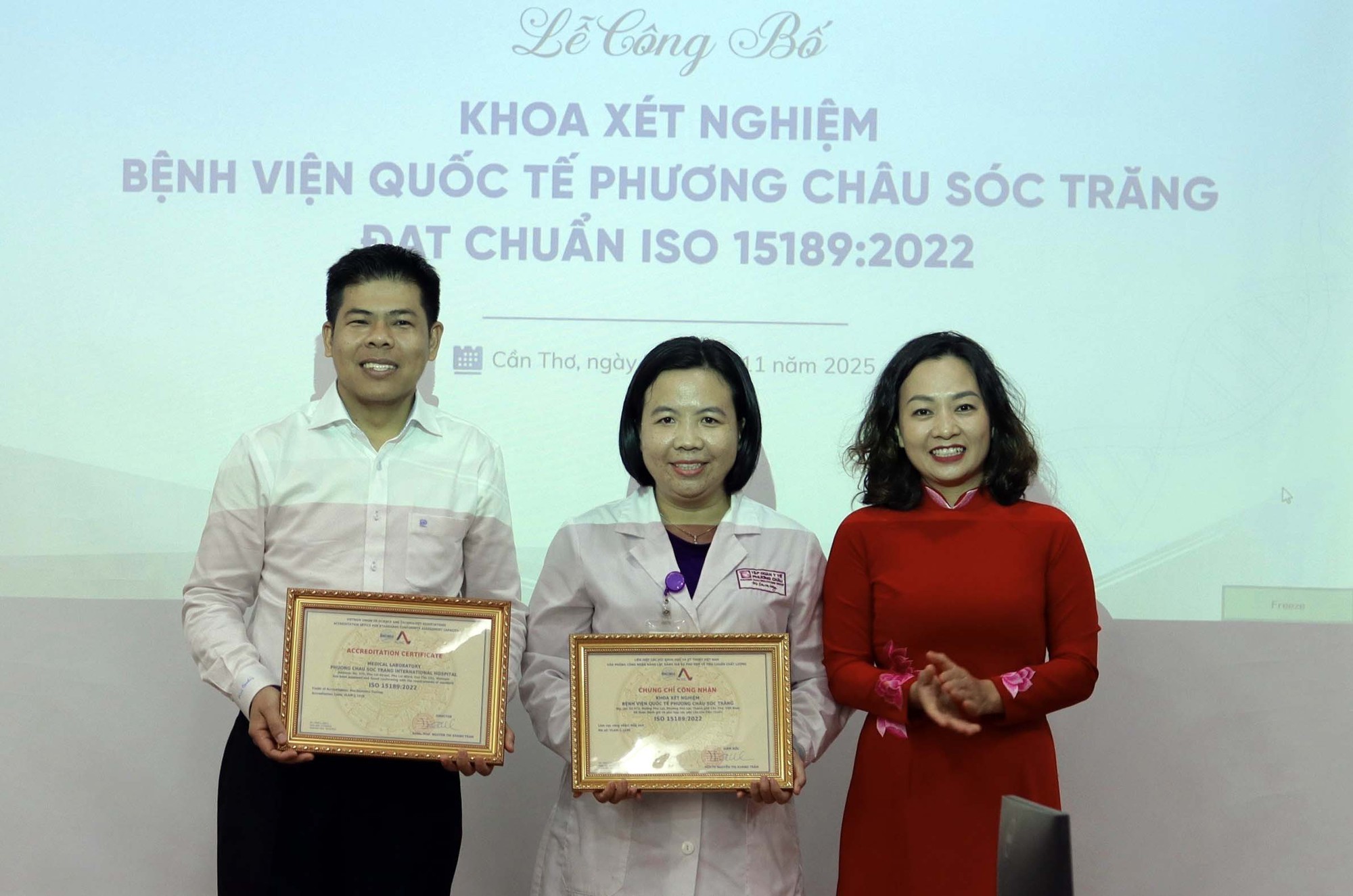 Bệnh viện Quốc tế Phương Châu Sóc Trăng: Đón nhận tiêu chuẩn quốc tế ISO 15189:2022- Ảnh 1. Bệnh viện Quốc tế Phương Châu Sóc Trăng: Đón nhận tiêu chuẩn quốc tế ISO 15189:2022- Ảnh 1.