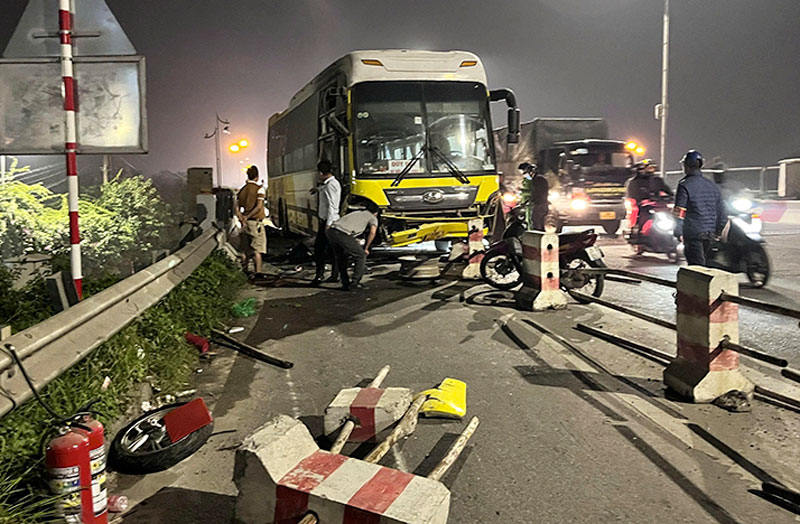 Hiện trường vụ tai nạn - Ảnh: Lê Phú.