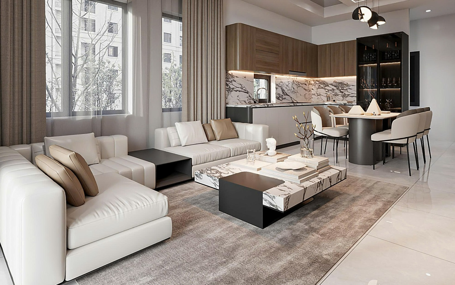 Tăng tính kết nối với không gian phòng khách mở- Ảnh 1.