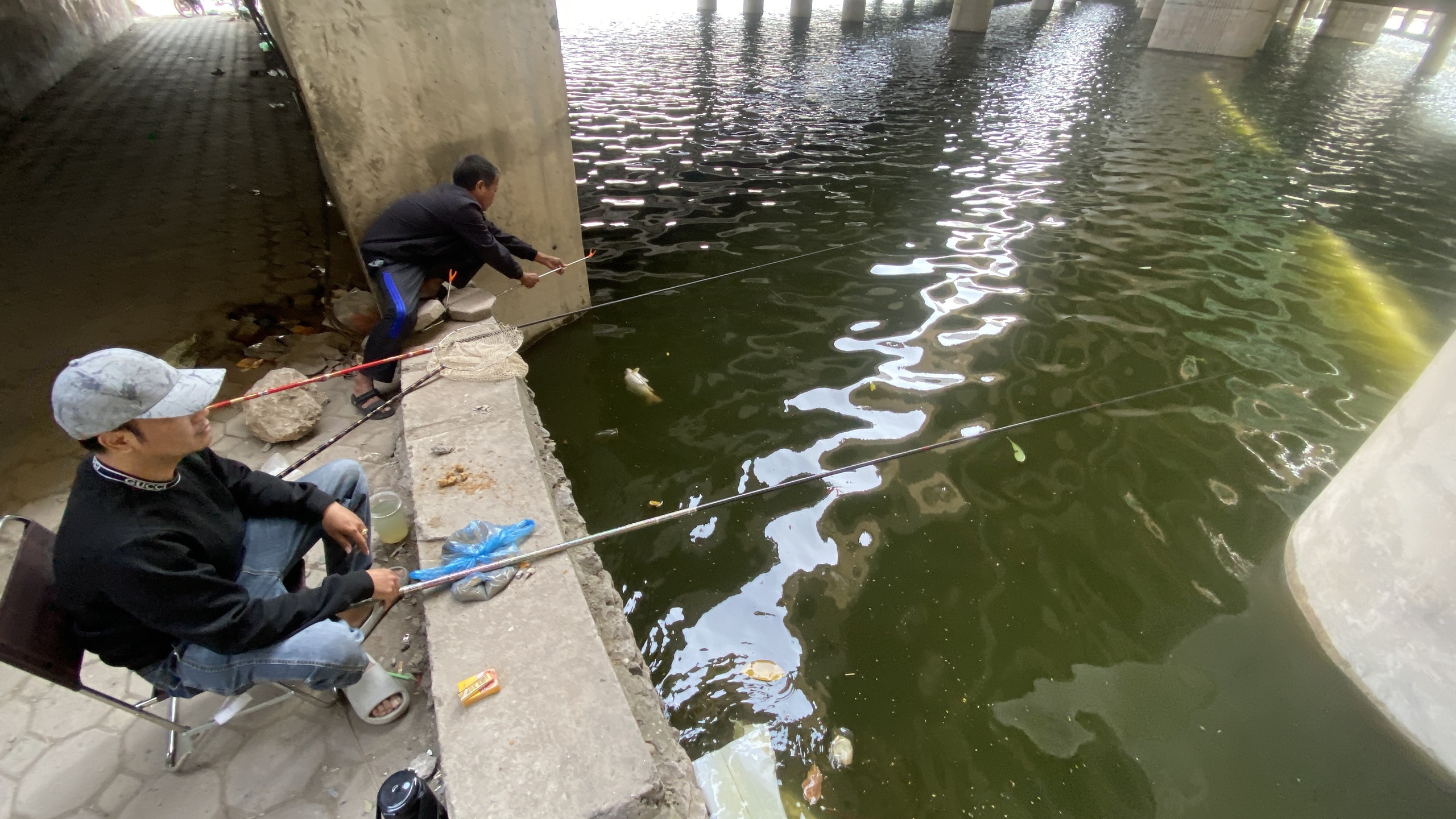 Hồ Linh Đàm ngập ngụa rác, công nhân căng mình dọn dẹp- Ảnh 26. Hồ Linh Đàm ngập ngụa rác, công nhân căng mình dọn dẹp- Ảnh 26.