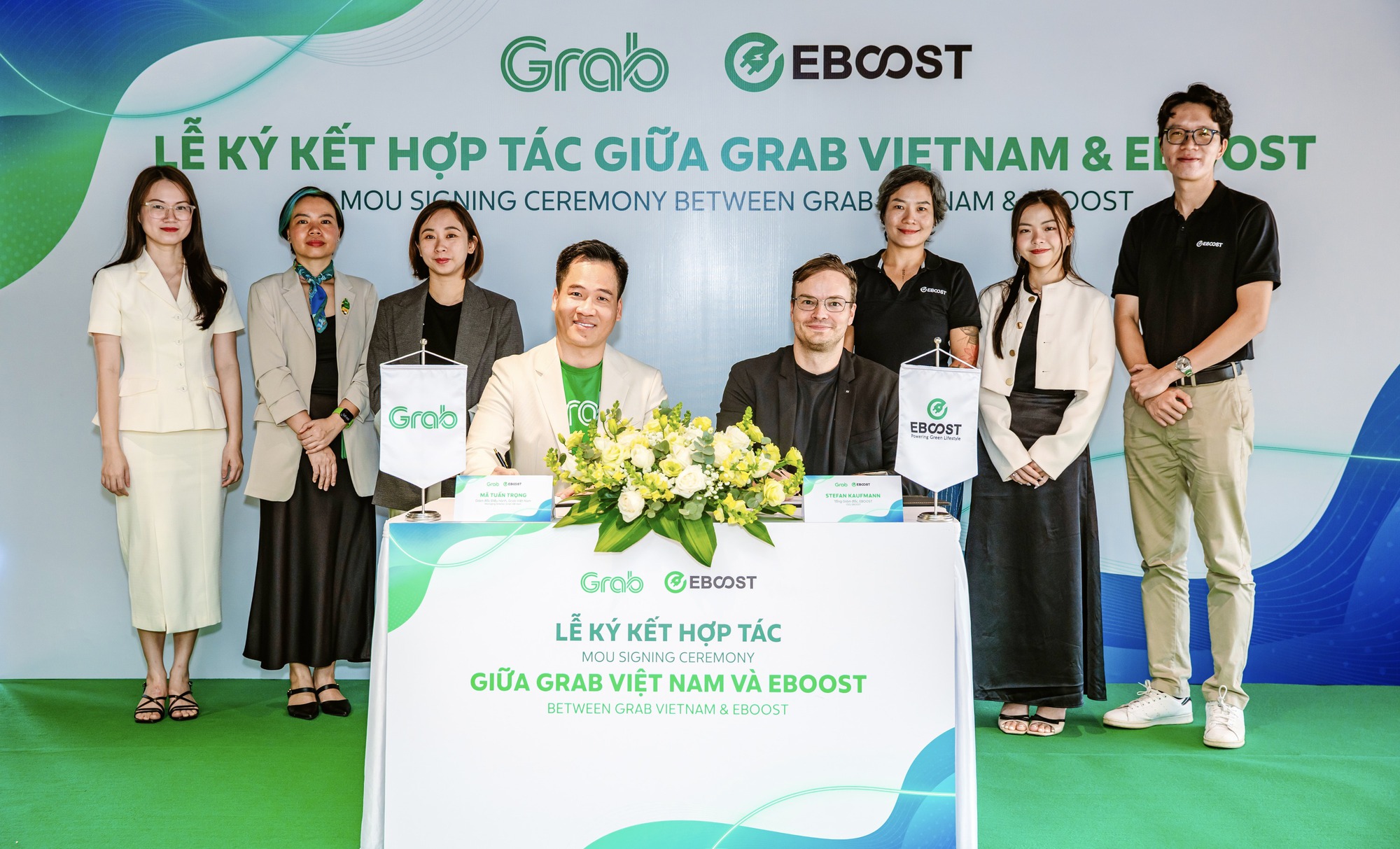 Grab Việt Nam hợp tác với EBOOST nhằm thúc đẩy sử dụng xe điện tại Việt Nam- Ảnh 1. Grab Việt Nam hợp tác với EBOOST nhằm thúc đẩy sử dụng xe điện tại Việt Nam- Ảnh 1.