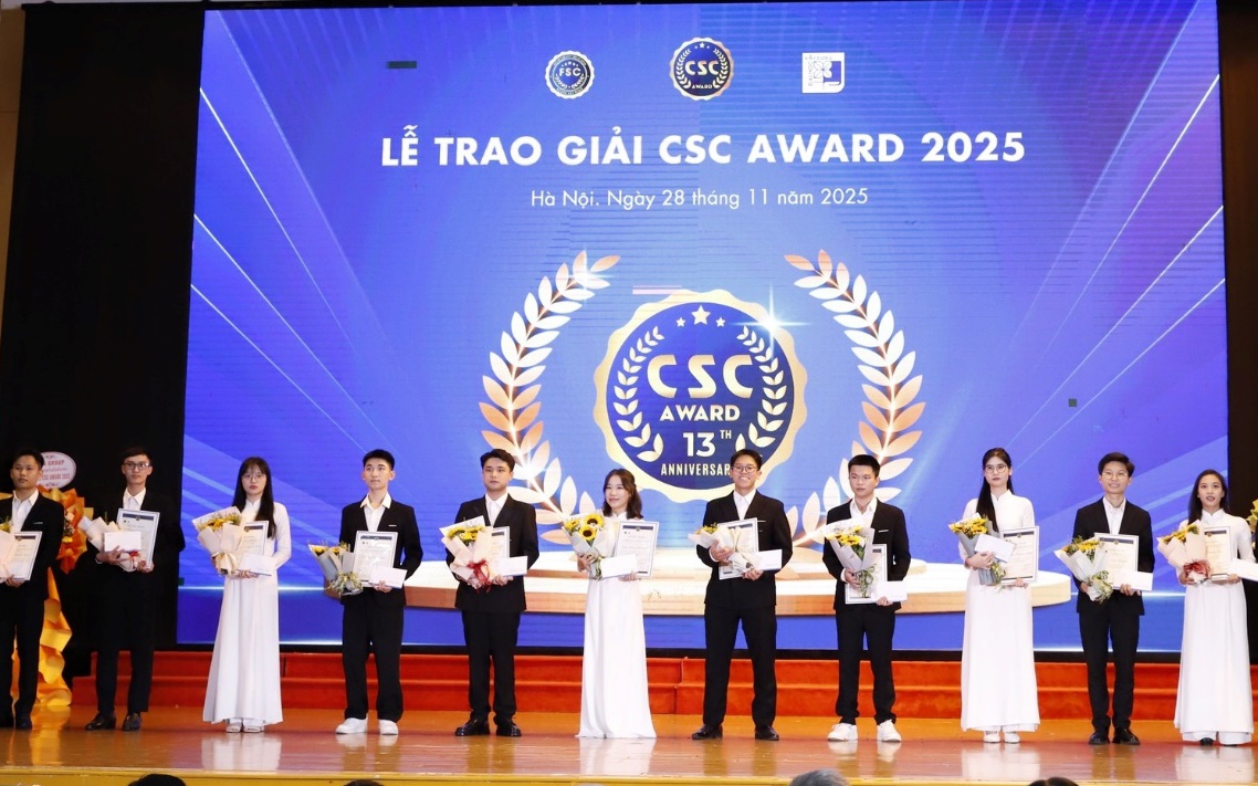 Báo Nhân Dân trao giải “Giải thưởng Hành động vì Cộng đồng 2025”- Ảnh 4. Giải thưởng CSC Award lần thứ 13: Tôn vinh sinh viên xuất sắc ngành Xây dựng