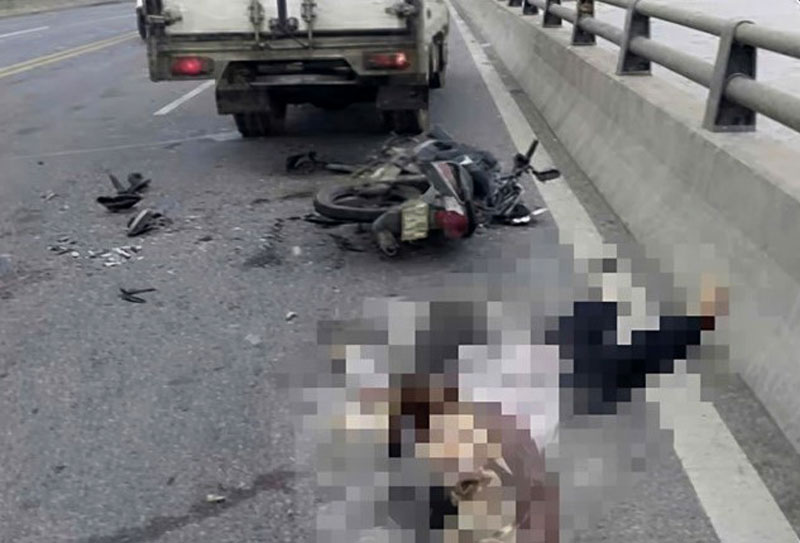 Hiện trường vụ tai nạn.