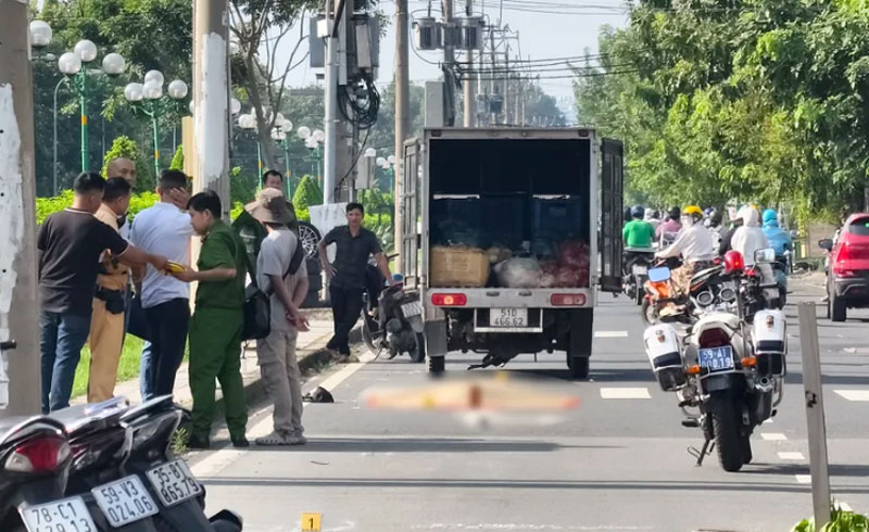 Hiện trường vụ tai nạn khiến một người đi tập thể dục tử vong.