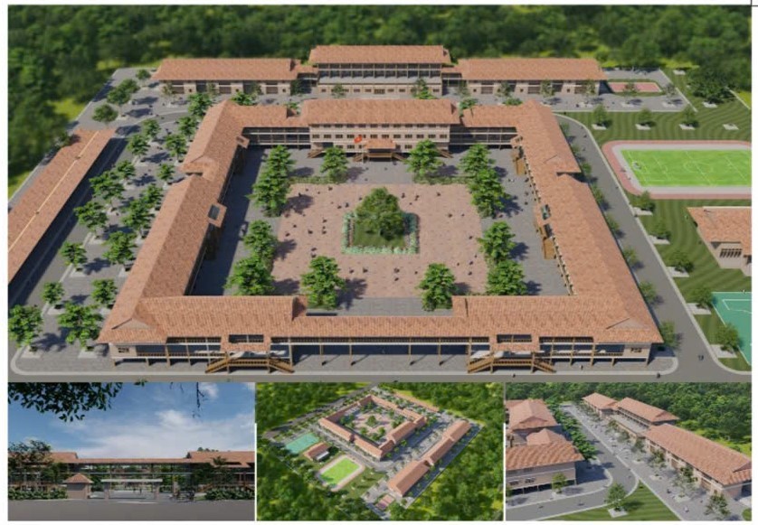 Bộ Xây dựng phổ biến 15 thiết kế mẫu trường nội trú liên cấp tại các xã biên giới đất liền- Ảnh 1. Bộ Xây dựng phổ biến 15 thiết kế mẫu trường nội trú liên cấp tại các xã biên giới đất liền- Ảnh 1.