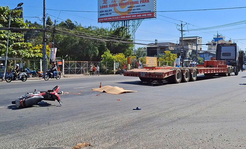 Hiện trường vụ tai nạn - Ảnh: Chúc Trí.