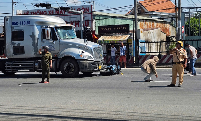 Hiện trường tai nạn - Ảnh: Anh Vũ.