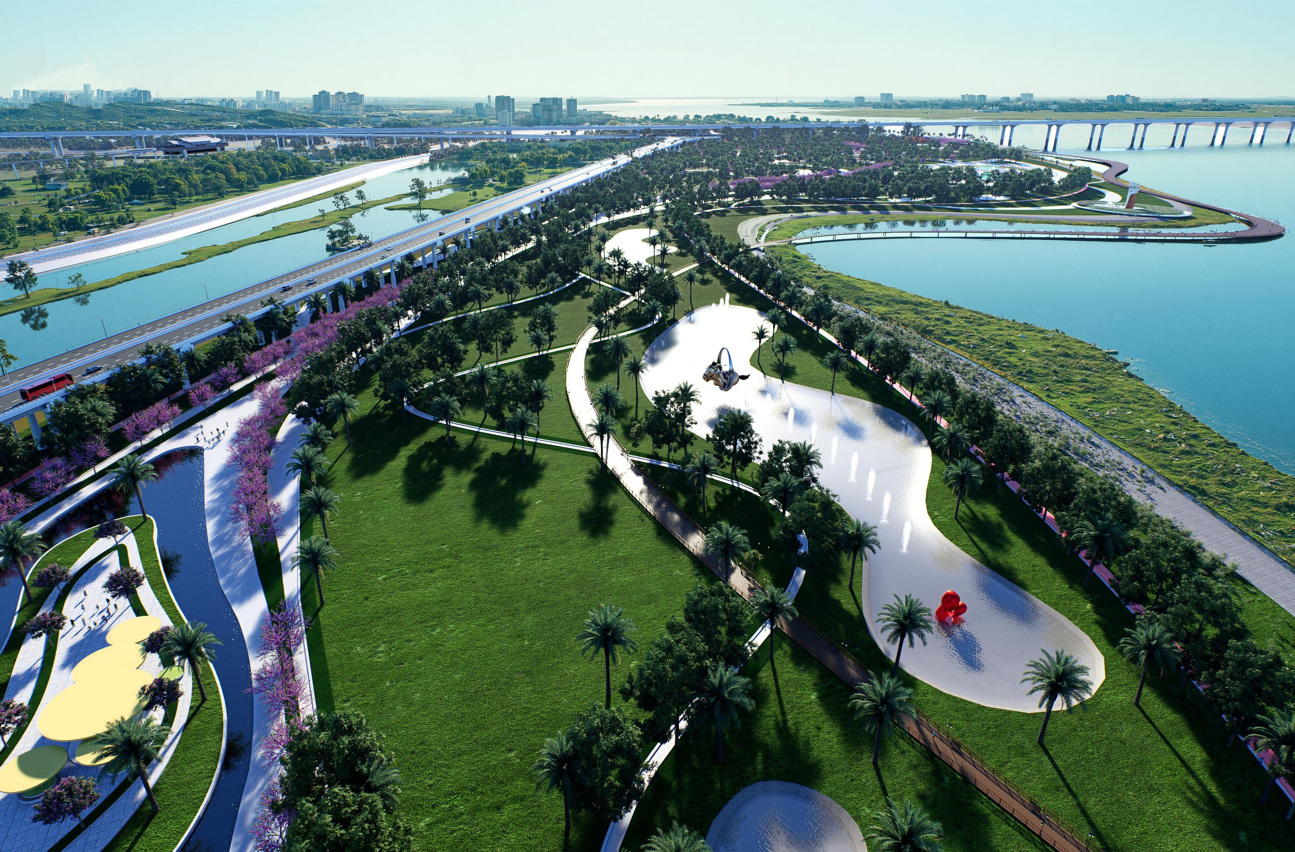 Đề xuất hướng tuyến khả thi cho trục Đại lộ cảnh quan sông Hồng- Ảnh 1.