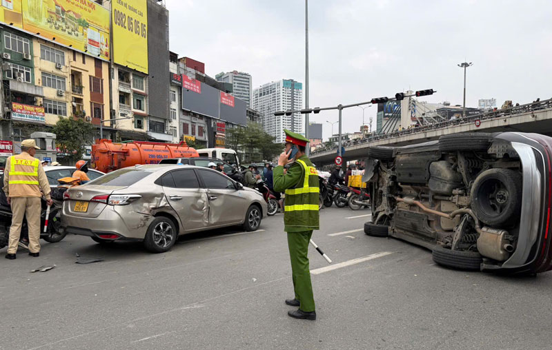 Hiện trường vụ tai nạn.