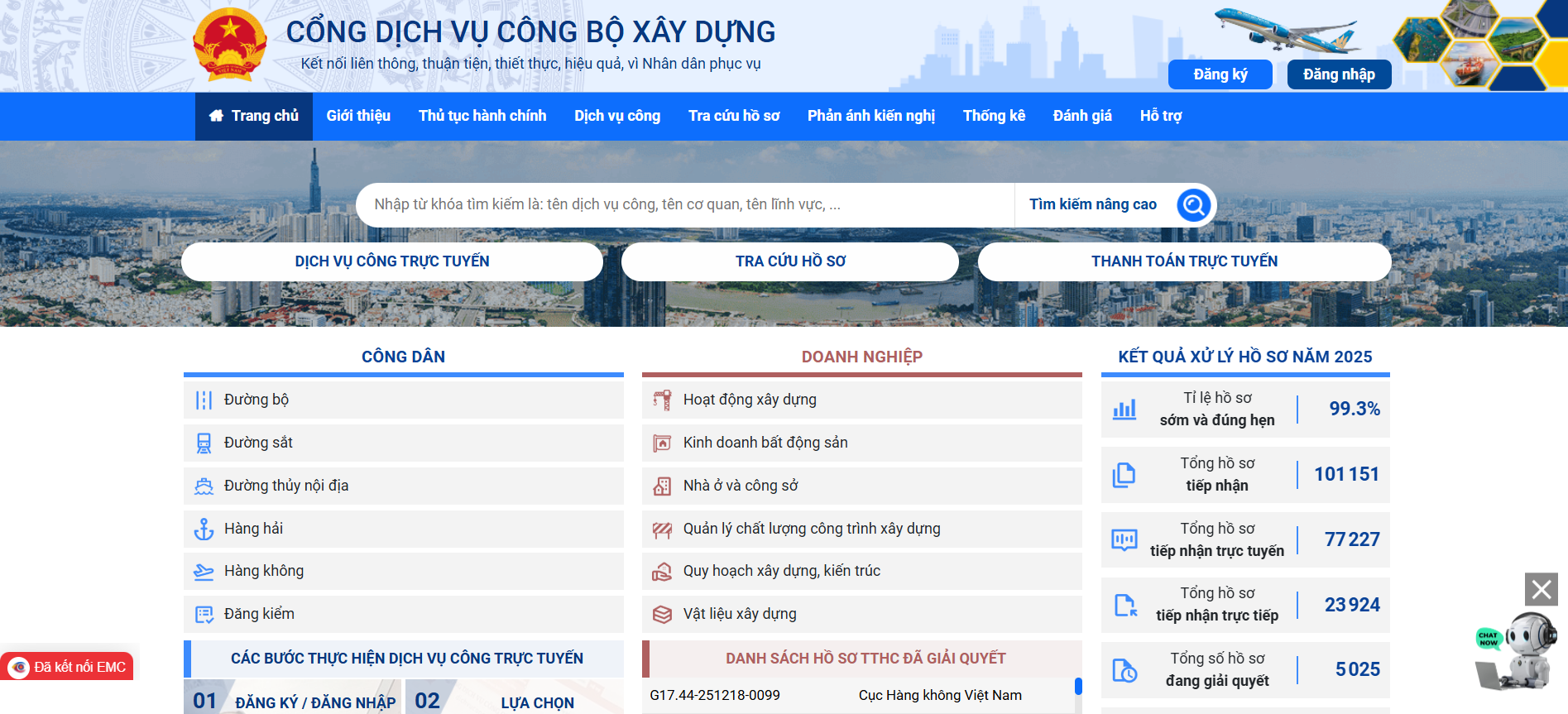 Bộ Xây dựng liên tục xếp hạng 1 trong khối các bộ, ngành về chất lượng cung cấp DVC trong năm 2025. (Ảnh minh họa) Bộ Xây dựng liên tục xếp hạng 1 trong khối các bộ, ngành về chất lượng cung cấp DVC trong năm 2025. (Ảnh minh họa)