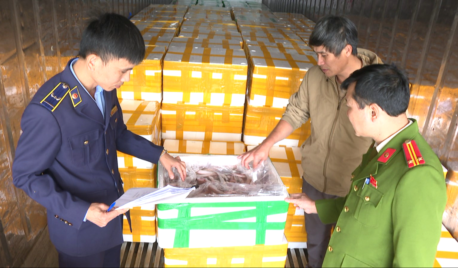 Ph&aacute;t hiện xe đầu k&eacute;o vận chuyển gần 10 tấn c&aacute; khoai chứa chất cấm bảo quản- Ảnh 1.