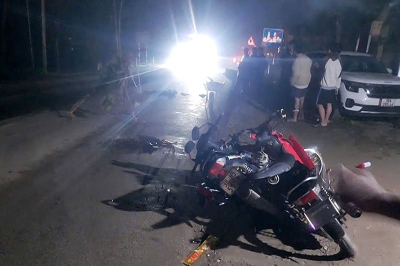 Hiện trường vụ tai nạn khiến ba người thương vong - Ảnh: B&aacute;o H&agrave; Tĩnh.